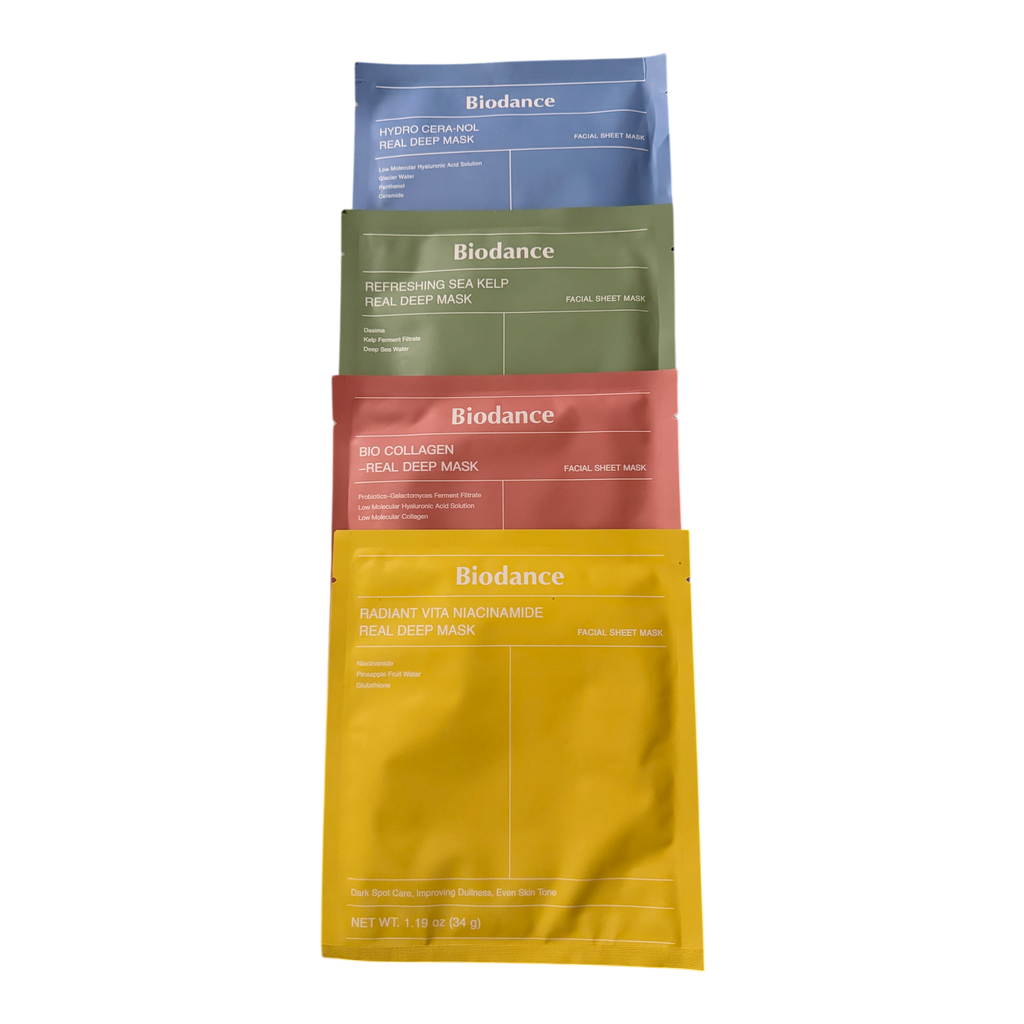 Biodance Real Deep Sheet Masks – Hydrating, Brightening & Collagen Korean Face Masks