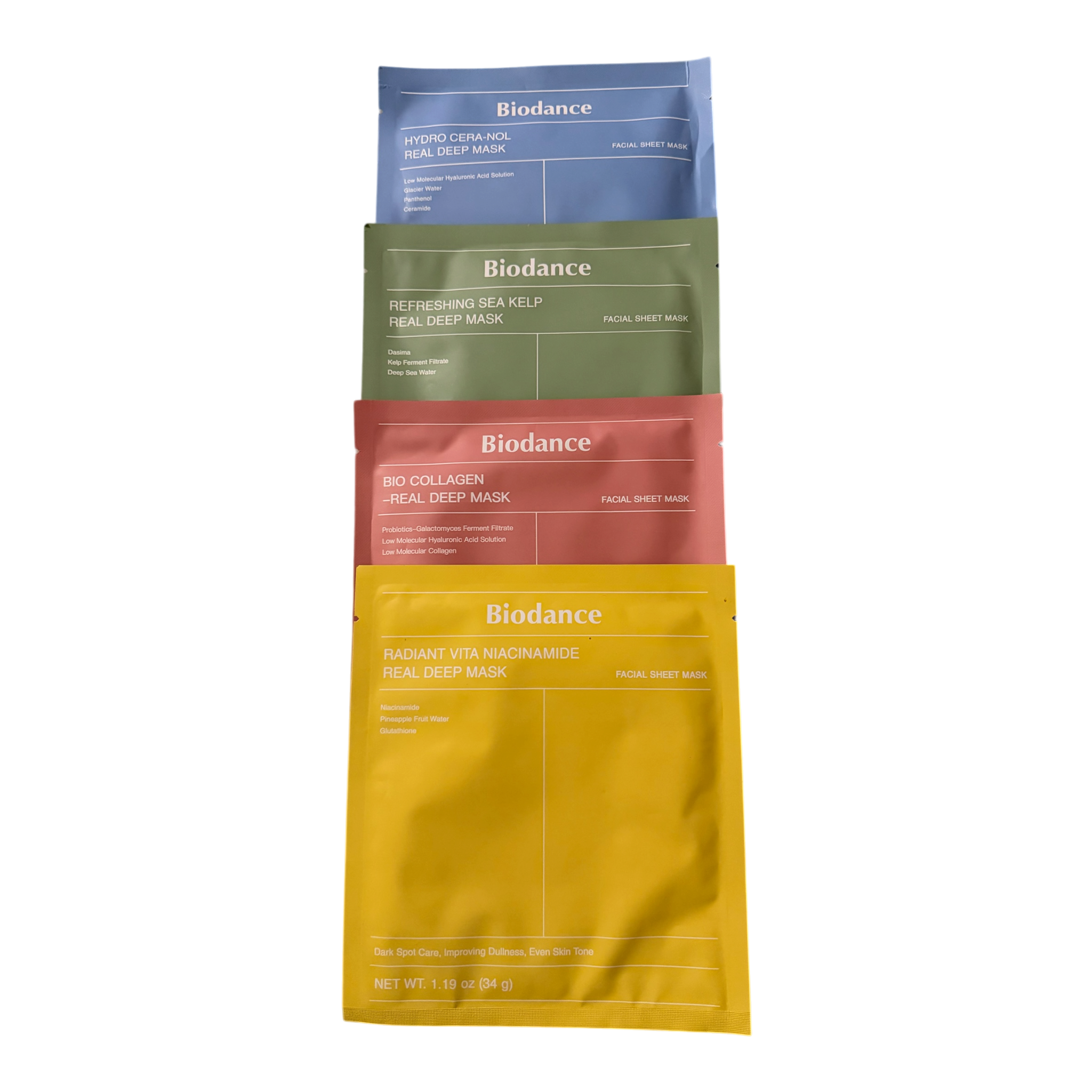 Biodance Real Deep Sheet Masks – Hydrating, Brightening & Collagen Korean Face Masks