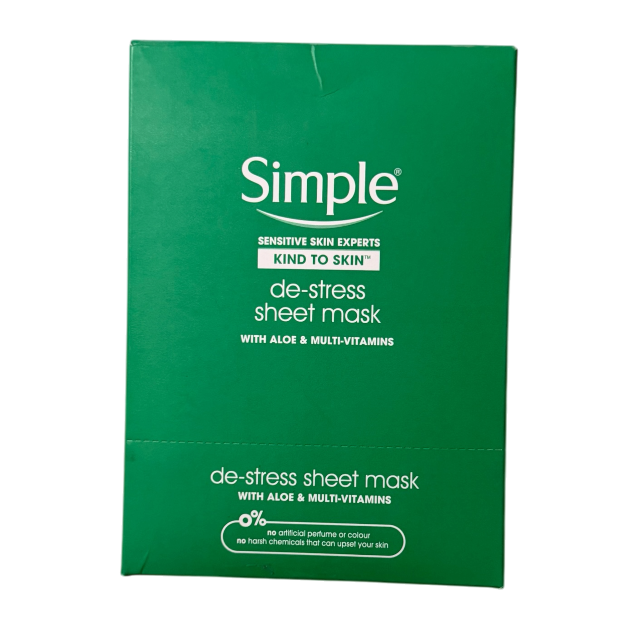 Simple Kind to Skin De-Stress Sheet Mask with Aloe & Multivitamins