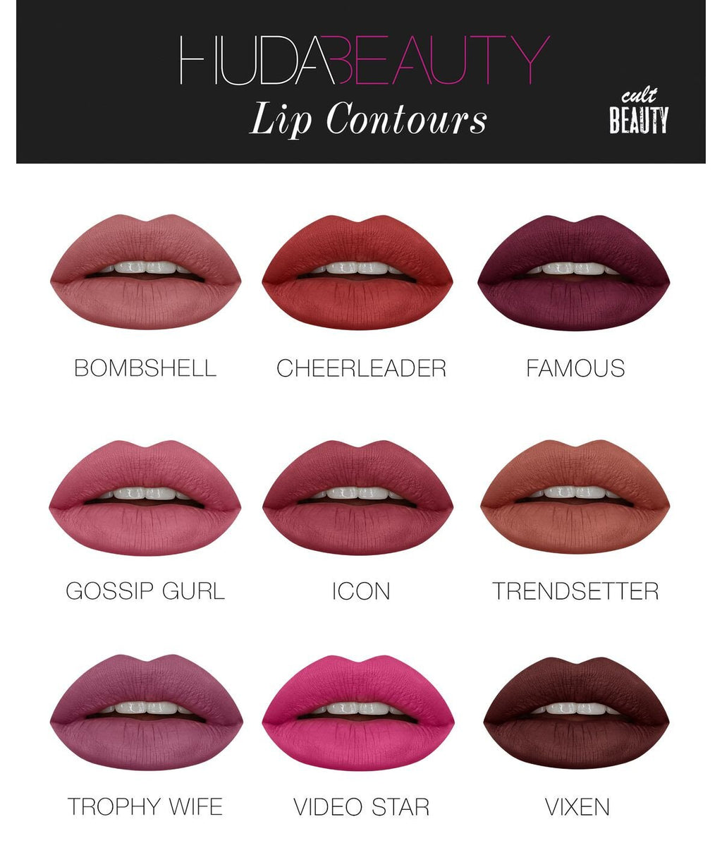 Huda Beauty Lip Contour Lip Pencil (Medusa / Spice Girl / Vixen)